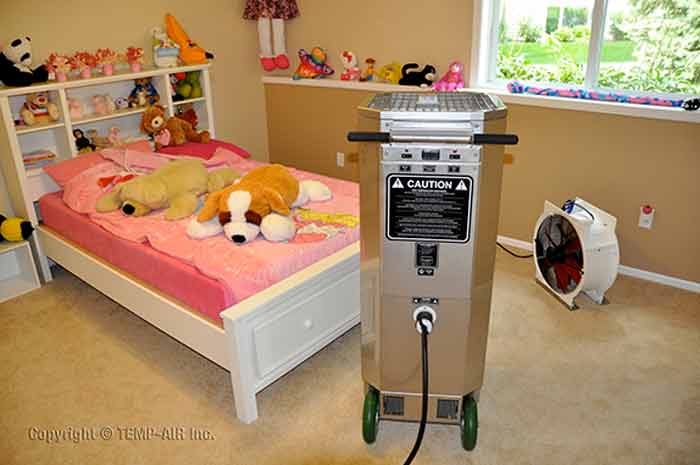 bed bug heat treatment equipment and prepare